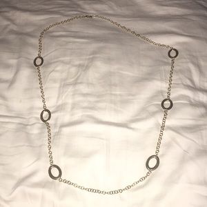 Banana republic gold long necklace